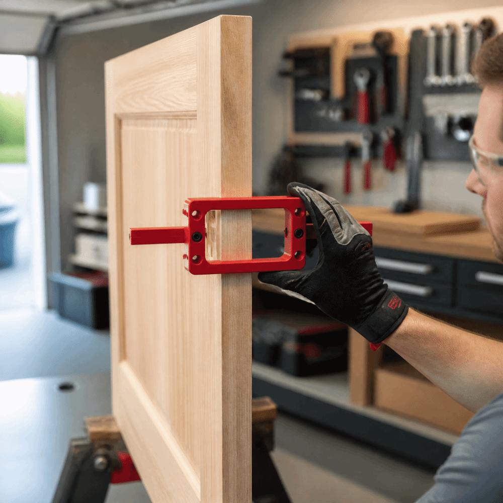 Drill Bit Included Door Hinge Jig Aluminum Alloy Hinge Template Hinge Mortise Template Woodworking