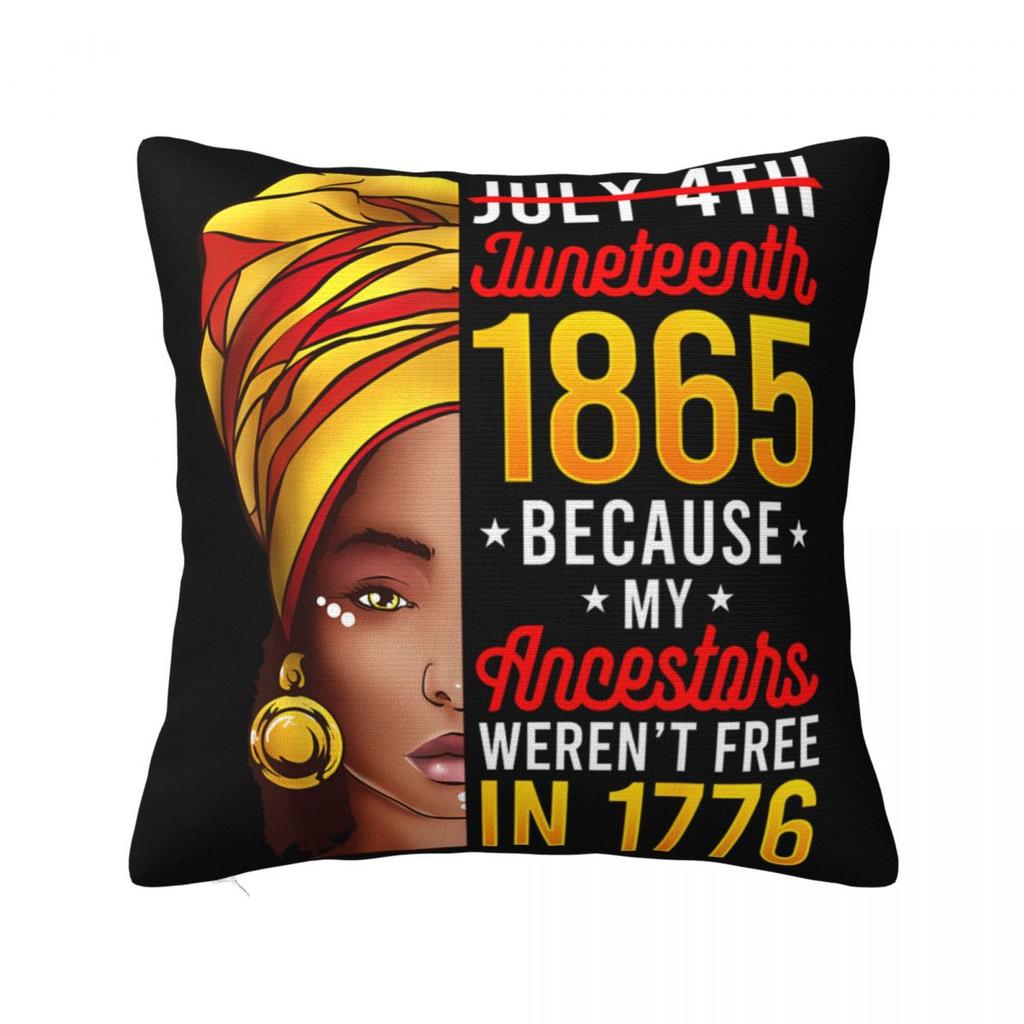 Наволочка 'Сердцебиение Черноты' Juneteenth, Чехол для Подушки из Полиэстера, Декор, История Чернокожих, Африканская Америка, Декоративная Наволочка для Подушки, Постельное Белье