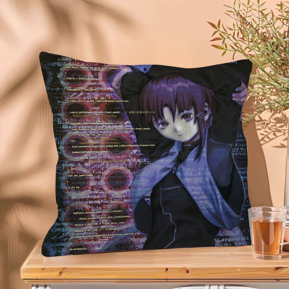 Serial Experiments Lain Подушка Подарок Декор для Домашнего Офиса Спальни Дивана Автомобиля Наволочка чехол 45x45