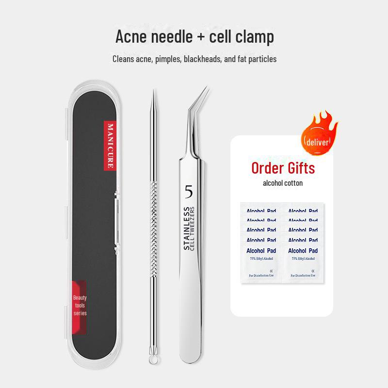 Набор ультратонких игл для лечения акне: Набор пинцетов и инструментов для удаления черных точек