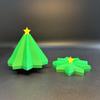 3D Printed Christmas Tree Fractal Fidget Expanded Ornament Playing Sensory Fidget Star Whirling Home Festival Decoration Gifts