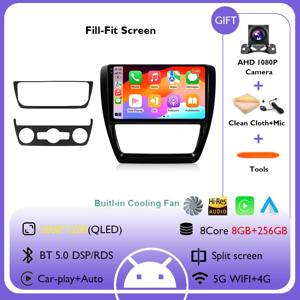 10-дюймовый автомобильный радиоприемник для Volkswagen VW Jetta 6 MK6 2011 - 2018 беспроводной Carplay Android Auto мультимедийный плеер автомобильная стереосистема навигация