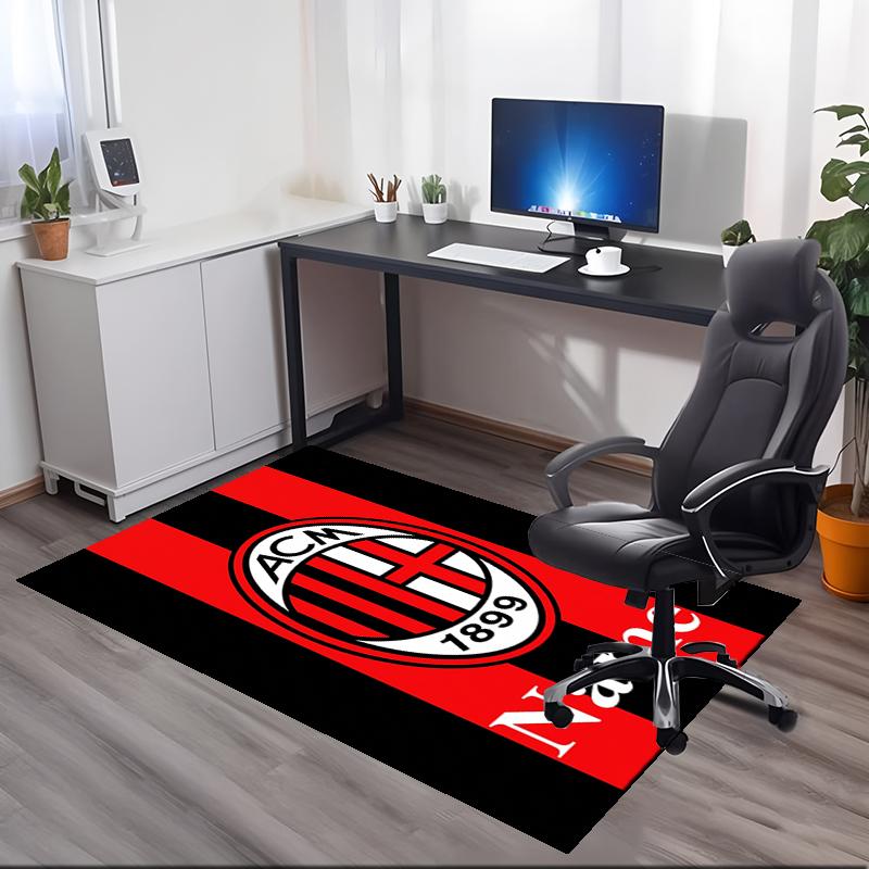 Custom Name Ac Milan Printed Carpet Rug For Office Chair Living Room Bedroom Kitchen Room Decor Gifts