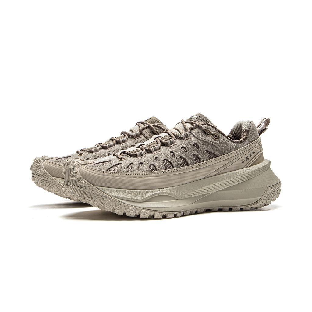 Li Ning Ranger CRC Скользкие и износостойкие Низкие повседневные кроссовки Унисекс Хаки AZGV031-5