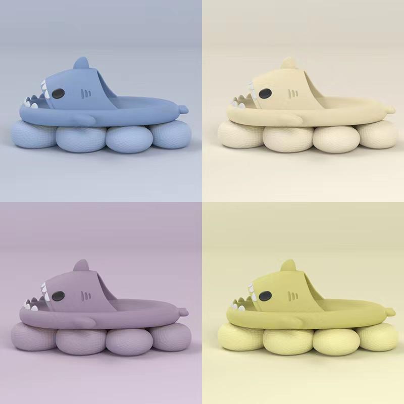 TUINANLE Summer Slippers Thick Platform Bathroom Unisex Slippers Non-slip Flip Flops Women Shark Soft Sole EVA Indoor Slides