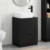 Bathroom Furniture Set Black Oak Engineered Wood