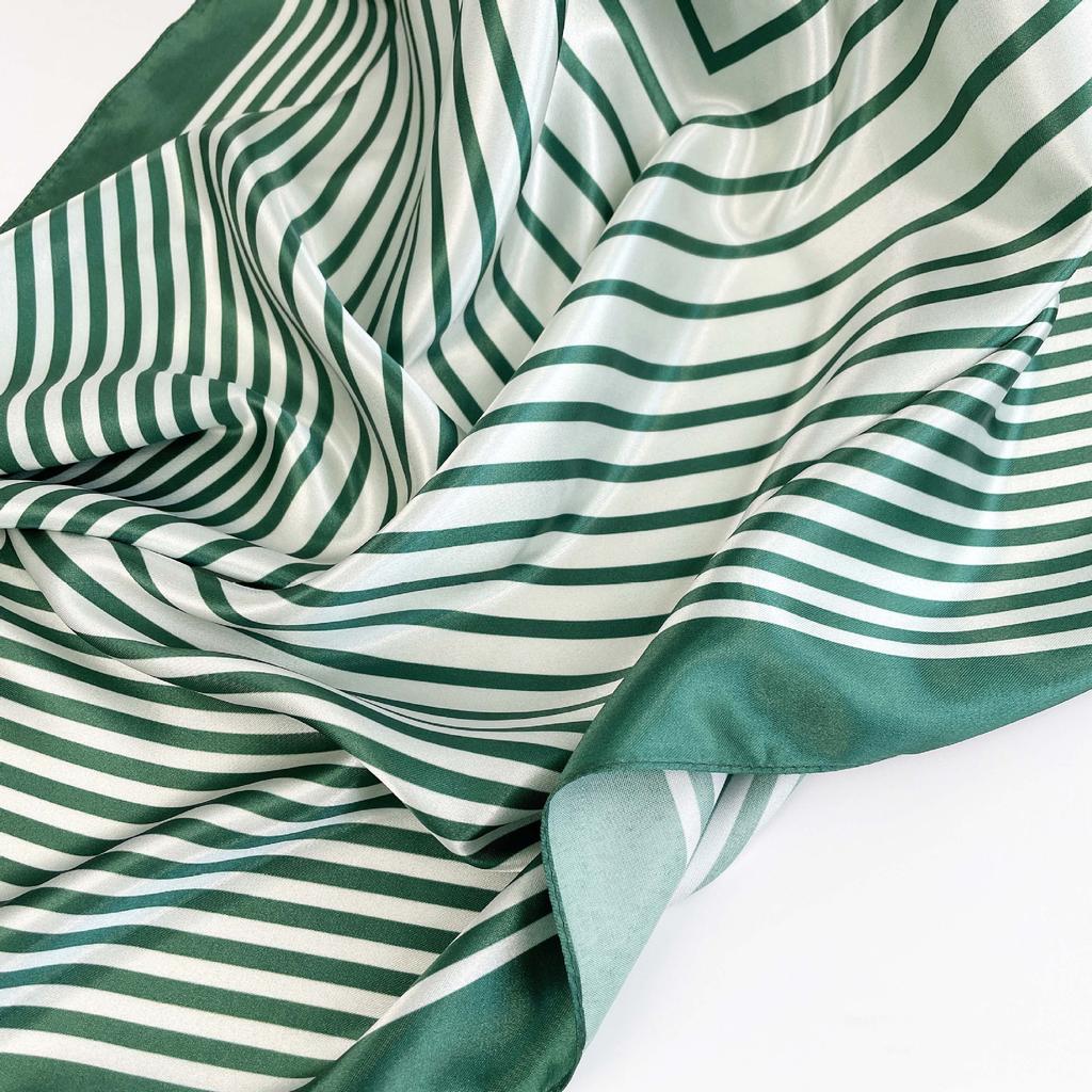 Fashion Ladies Silk Scarf Large Square Scarf 90cm Back Print Turban New Silk Satin Shawl Ladies Scarf