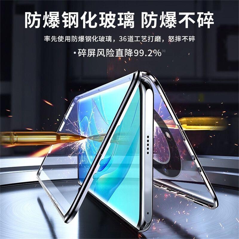 Полный чехол 360 для Xiaomi POCO F8 Ultra F8 Pro 5G Двустороннее магнитное притяжение Металлическая крышка Защитное стекло