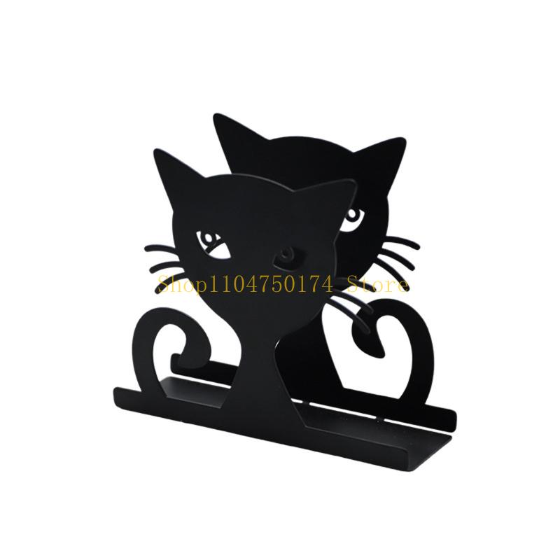 Space Efficient Foldable Metal Napkin Rack Black Cats Pineapple Theme Kitchens Counter Organizers For Home Office top sale