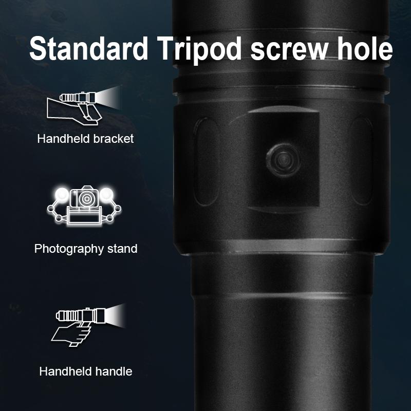 Профессиональный фонарь для дайвинга L2 Wick High Power Dive Flashlight Amphibia Hand Lamp Подводный фонарь для рыбалки