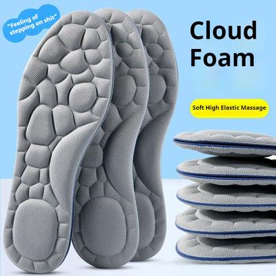 Стельки из пены с эффектом памяти 5D для обуви мужские для улицы, для бега, спортивные, стельки для ног, амортизация, подошва для обуви, стельки для обуви при подошвенном фасциите