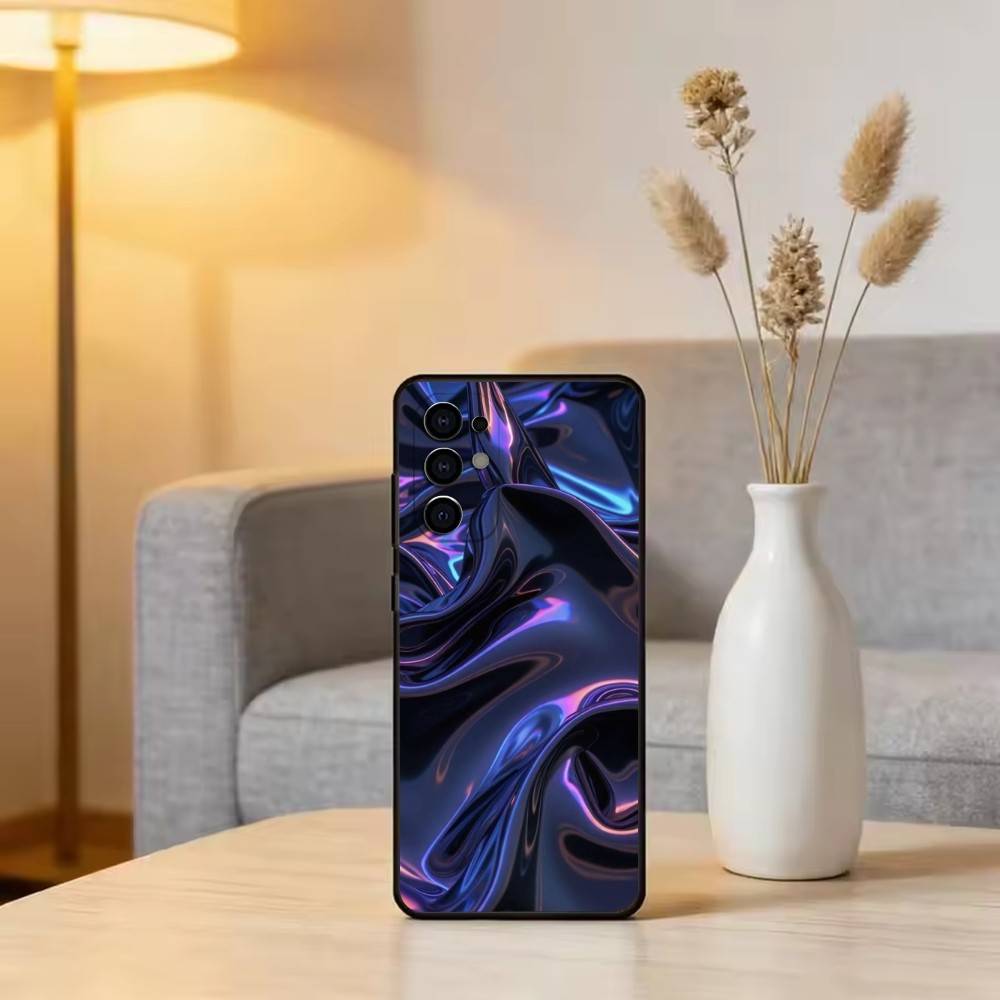 Металлический узор Чехол для телефона Для Samsung S25,S24,S21,S22,S23,S30,Ultra,S20,Plus,Fe,Мягкий силикон Черный чехол