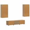 FLORIN 3 Piece TV Cabinet Set with Doors Artisan Oak Particleboard