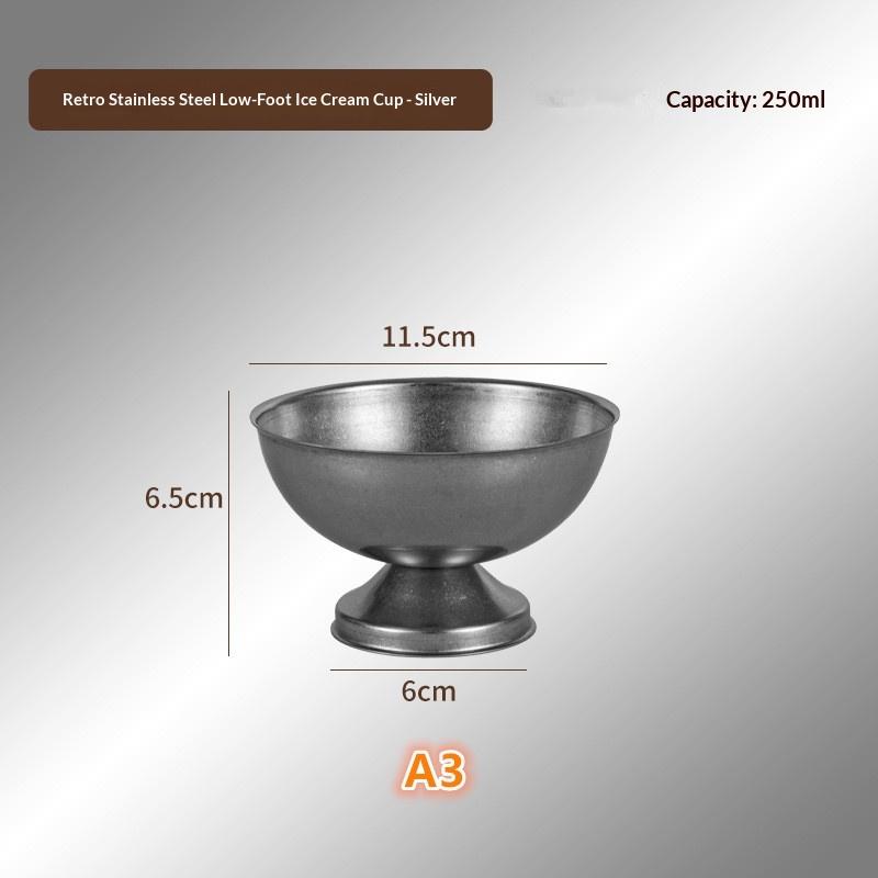 Multipurpose Stainless Steel Goblet for Serving Ice Cream and Fruit Desserts