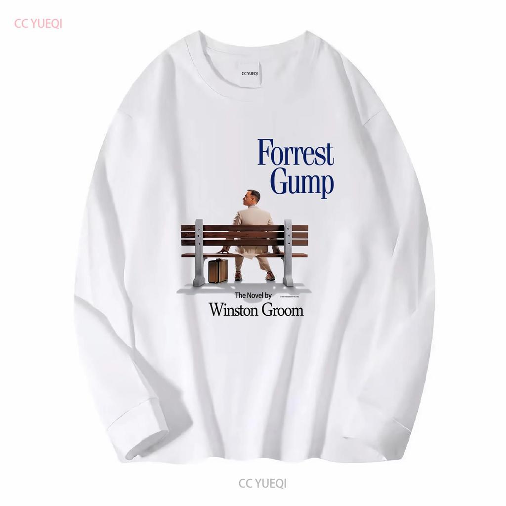 90s Forrest Gump Movie T Shirt USA L White Double Sided Print No mv1057 vintage Washed Breathable streetwear Comfortable Soft