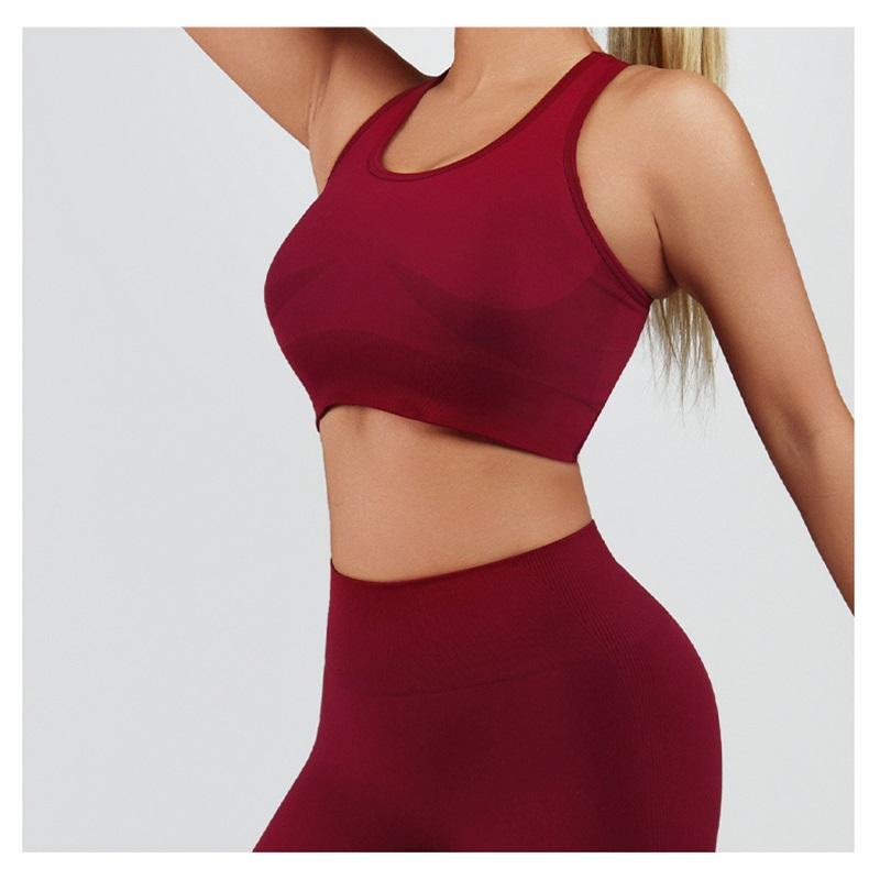 Женский padded топ для йоги: Стильный, Подчеркивающий фигуру, Выделяющий спину, Фитнес, Спортивный бюстгальтер, Амортизирующий, Укороченный топ для бега