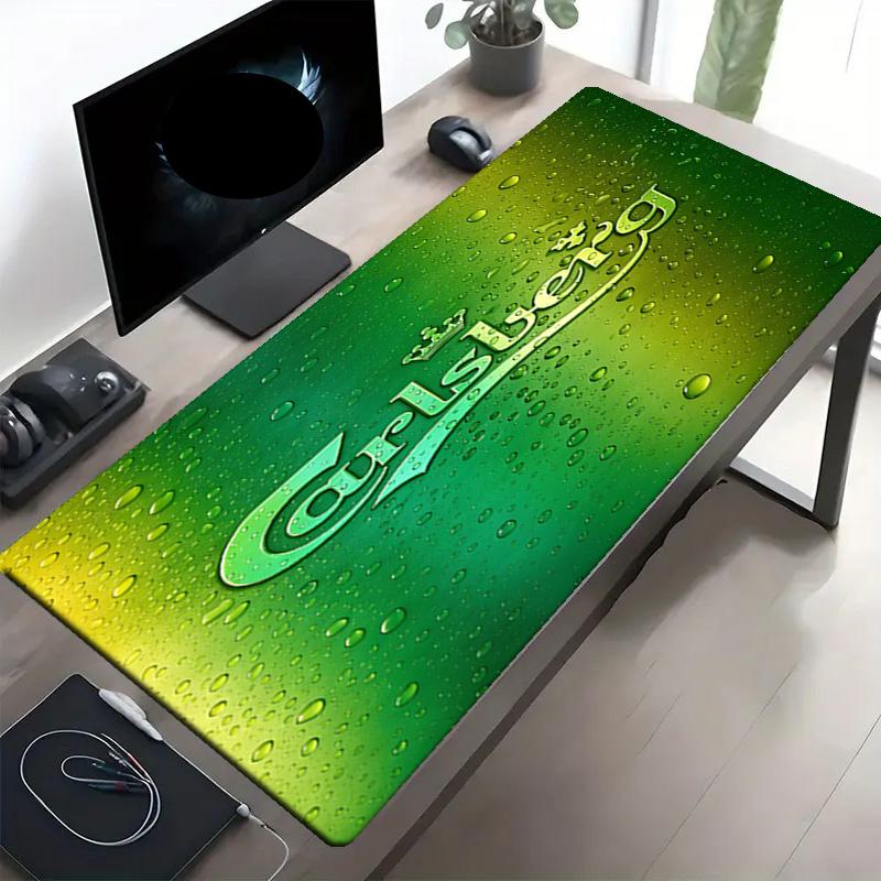 Carlsberg Print Mouse Pad, Anti‑Slip Desktop keyboard Mat, for PC Laptop Gaming Working Daily Use, Cool Festival Birthday Gift