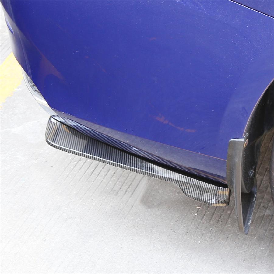 Универсальный 2 шт. Сплиттер заднего бампера автомобиля Диффузор Спойлер Губа Вид карбонового волокна