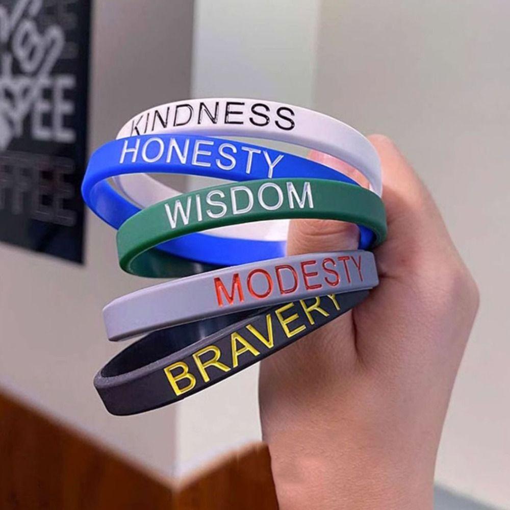 Hand Bands Fun Motivational Wristbands Lettering Sports Bracelets Kids Gift