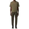 STONE ISLAND Однотонная футболка с логотипом и круглым вырезом, короткий рукав, мужские топы, цвет Армейский зеленый K1S1521000-34S0115-V0054