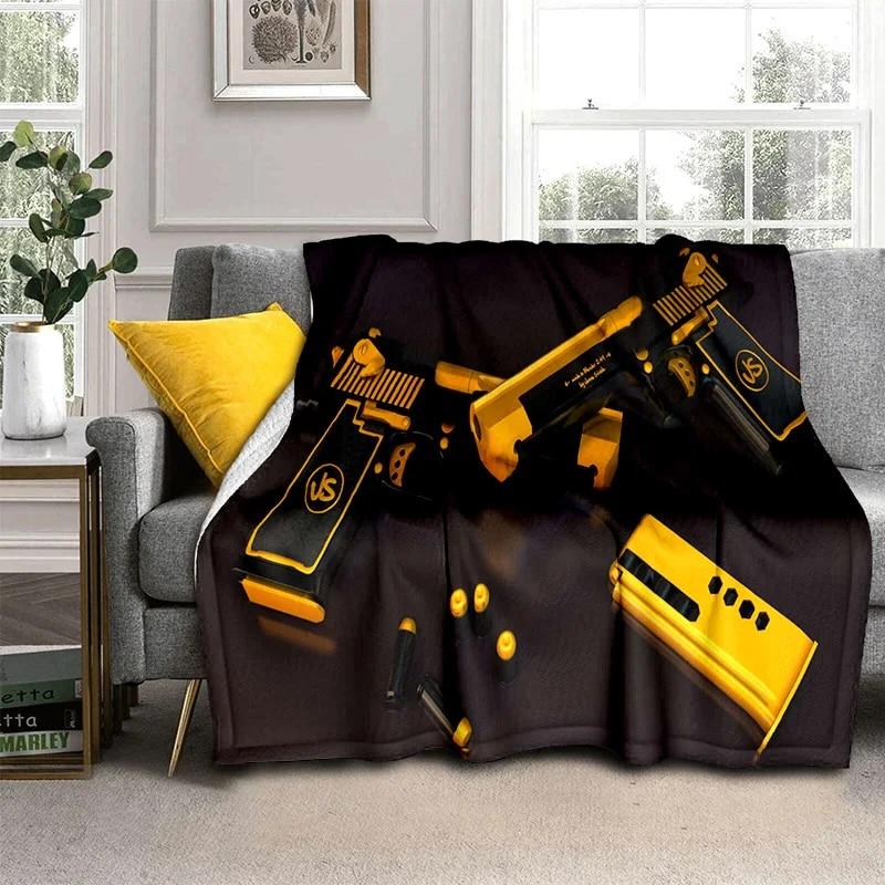 3D пистолет-нож USP, AK, M4, AWP, одеяло с патроном для винтовки, мягкое одеяло для дома, спальни, кровати, дивана, покрывало для пикника, детское одеяло
