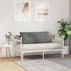 Back Cushion Dark Grey 120 x 50 cm Microfiber Fabric