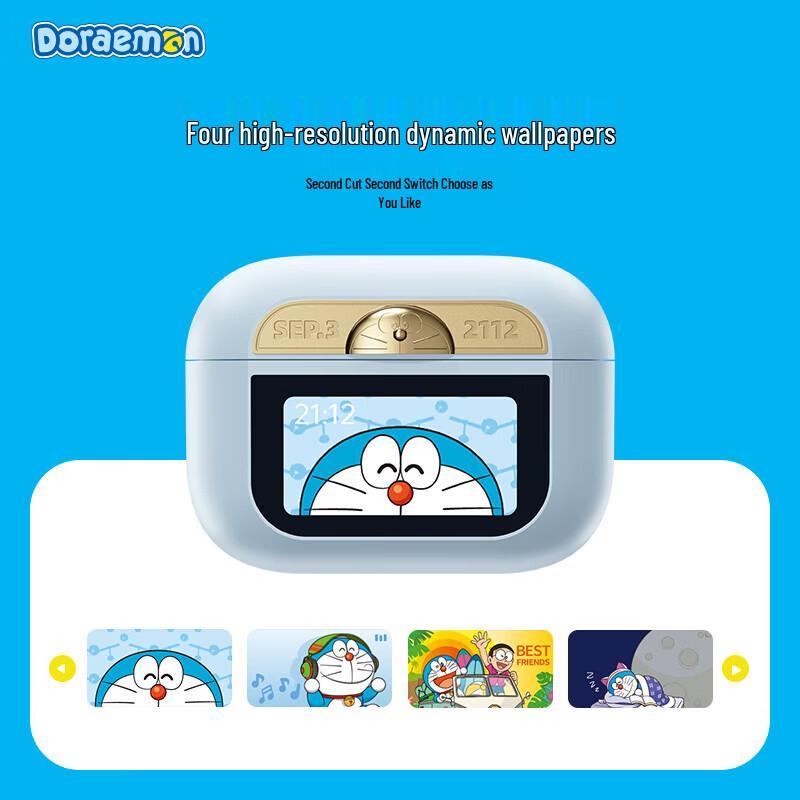 ROCK Doraemon Беспроводные наушники с умным сенсорным экраном и активным шумоподавлением