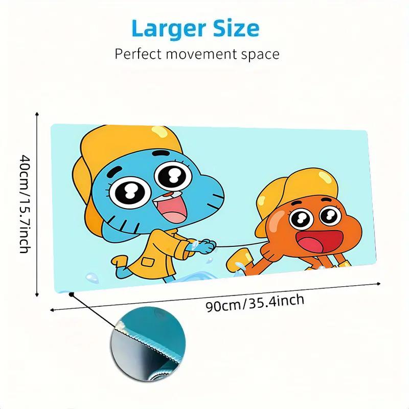 The Amazing World of Gumball2 Print  Cushion Non-slip Laptop Tablet Big Mousepad XXL Mat Mini PC Playmat With Lock edge
