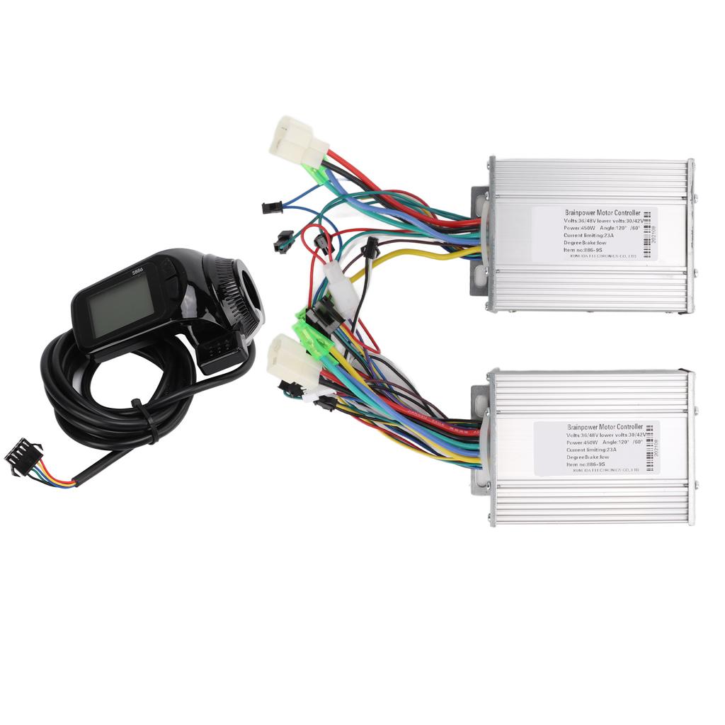 Комплект бесколлекторного контроллера для электровелосипеда/скутера 36 48 В 450 Вт, ЖК-инструмент, комплект контроллера с двойным приводом