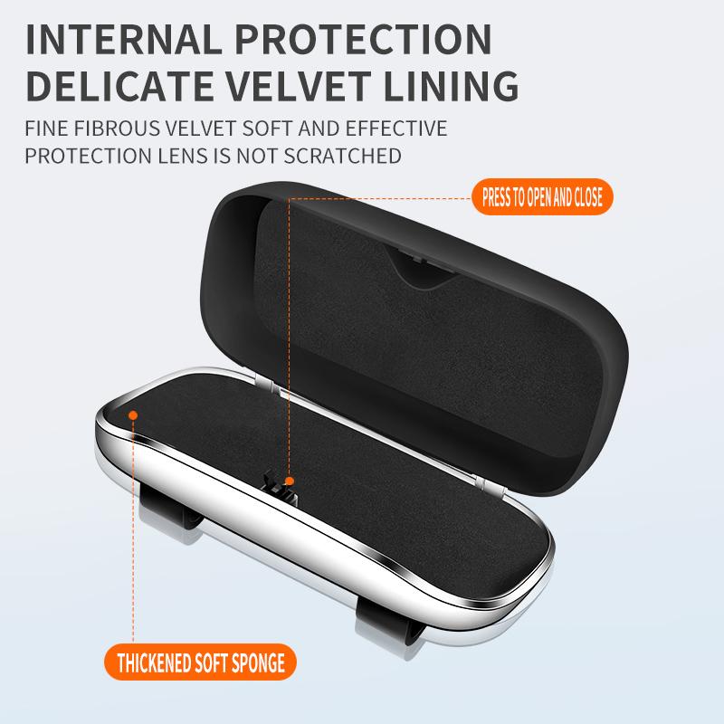 XOWS7 Car Sun Visor Sunglasses Case for Skoda Octavia Fabia Superb Rapid, Eyeglasses Holder Storage Box Auto Interior Accessories