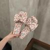 Fashion Women's Fashion Slippers Square Toe Butterfly-knot Flat Sole Women's Shoes Dress Outdoor Korean Style Summer Zapatillas De Mujer