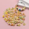 30/50/100 шт. Различные европейские бусины-разделители из макропористой смолы, желтые светло-цветные бусины, бусины для рукоделия, изготовление браслетов своими руками
