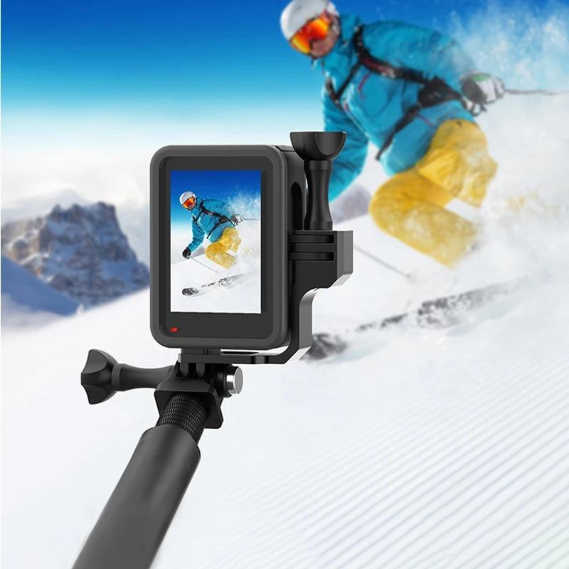 Action Camera Vertical Shoot centered Arm Bracket For Gopro Hero 12 11 10 9 for go pro SJCAM DJI Selfie stick Mount Adapter
