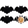 Set of 4 Halloween Felt Bat Table Mats, Anti Slip and Heat-resistant Party Table Decorations