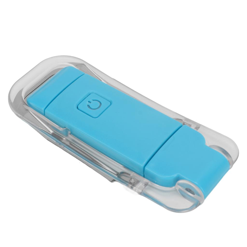 Светодиодная закладка-светильник, перезаряжаемая через USB, 3 уровня яркости, теплый белый свет, портативная клипса для чтения в ночное время, синий