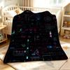 Circuit Tech Flannel Blanket Warm Soft Halloween Christmas Couch Warm Cozy Decorative Decor Gift for All Season