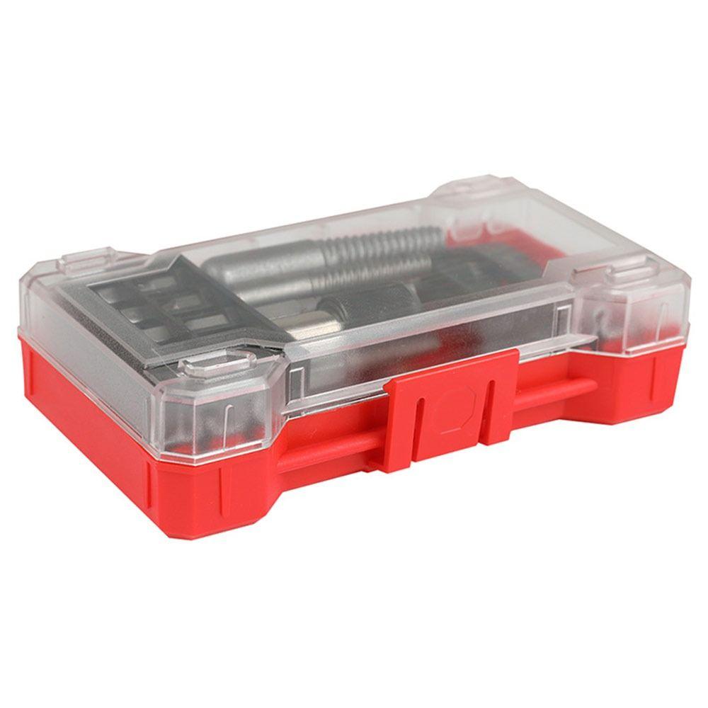 Набор метчиков и сверл с шестигранным хвостовиком 12 шт./набор с ящиком для хранения, противоскользящий, из быстрорежущей стали, метчик для нарезания резьбы, экстрактор метчиков