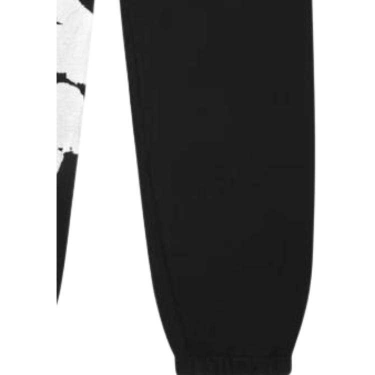 Denim Tears Big Cotton Wreath Sweatpants Black Unisex Bottoms SS25BAS0601