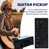 Guitar Preamp Amplifier Tuner Preamp Piezo Pickup Guitar Accessory 4 Band Equalizer Piezo Pickup Tuner Piezo Pickup