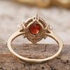 Роскошное кольцо Ins из свежего и сладкого гранатово-красного циркона с жемчугом, женское бриллиантовое украшение, новое женское кольцо