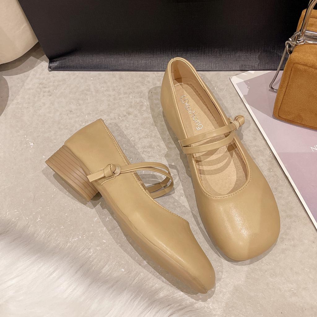 Round Head Low Heel Mary Jane Shoes Women's Summer 2025 New Korean Version Doudou Shoes Single Shoe Women's Manufacturer