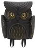 MORN CREATIONS Owl Classic Backpack M Size Gold Embroidery Black
