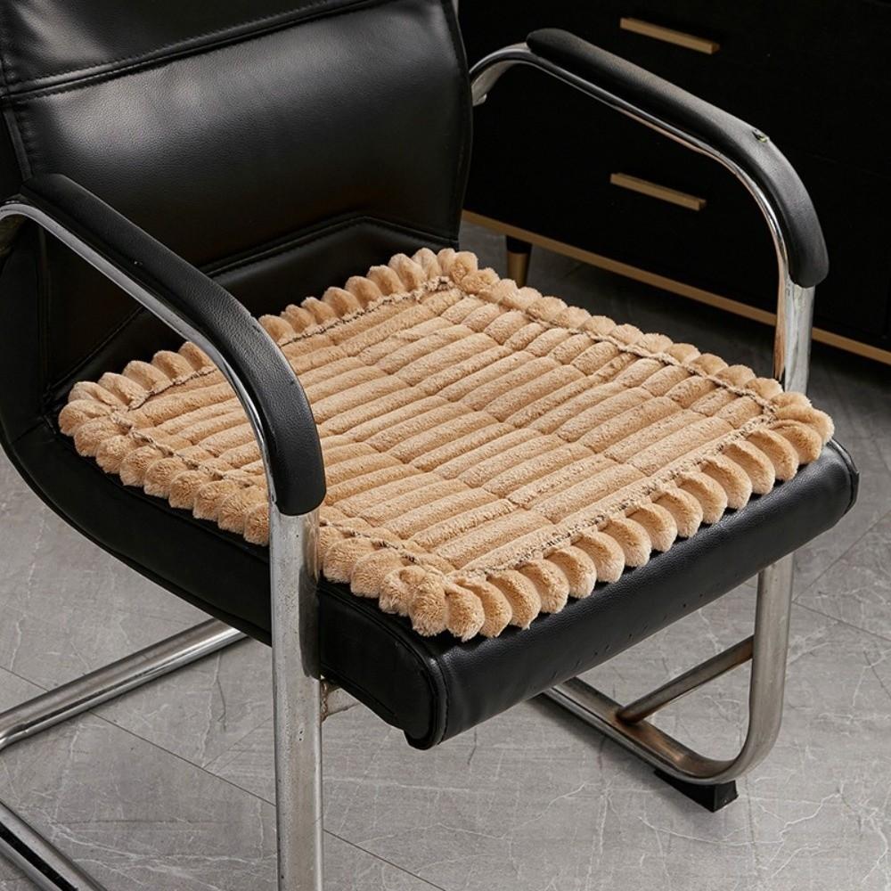 Non-Slip Non-Slip Chair Pad Soft Thick Stool Seat Mat Soft Plush Fleece Cushion For Dining Chair