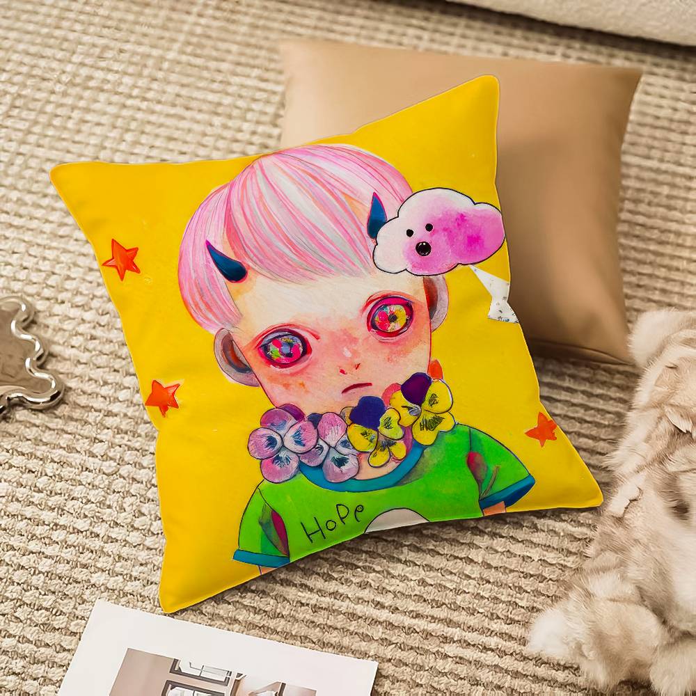 H-Hikari Shimoda Иллюстрации Наволочка Защита от пылевых клещей Невидимая молния Диван-кровать