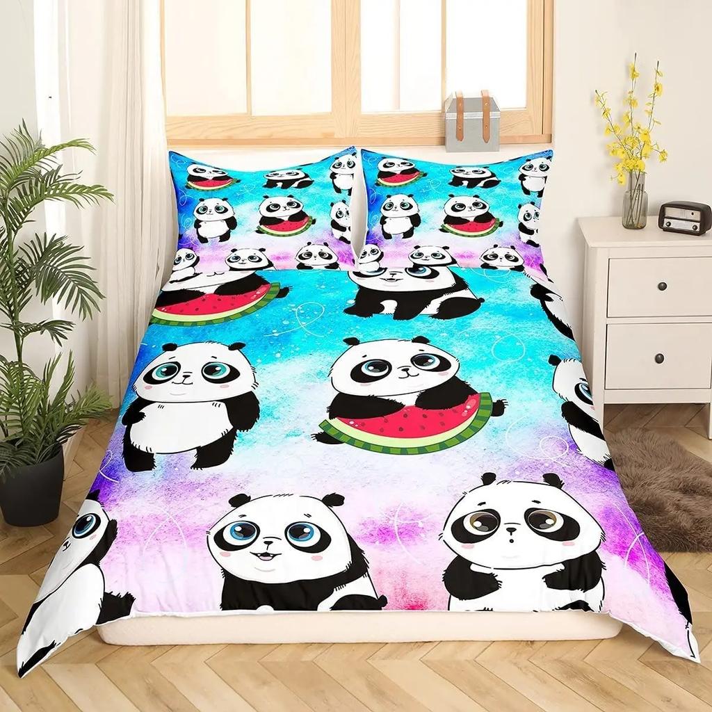 Panda Tiger Bedding Set 3D Printed Animal Duvet Cover Twin Full Queen King Double UK Supking Sizes Bed Linen Pillowcase