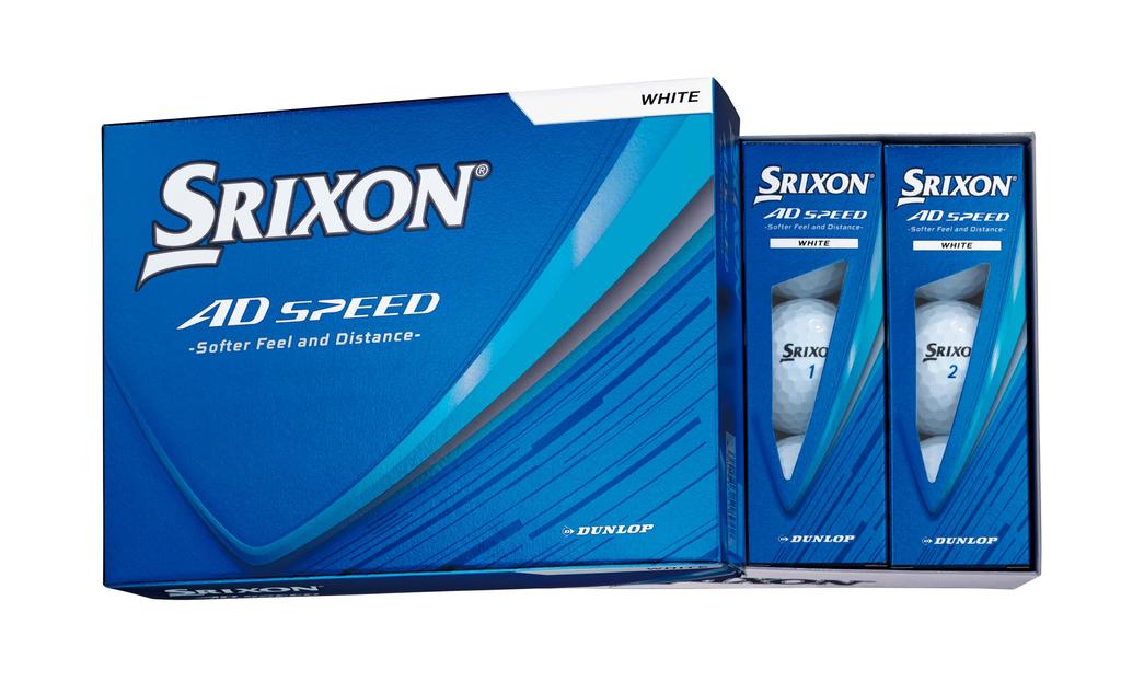 Мячи для гольфа Dunlop Srixon AD SPEED4, модель 2026 года, 1 дюжина (12 Шариков), белый