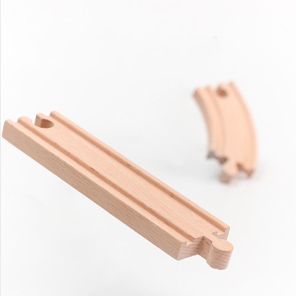 Children Wooden Track Accessories Train Track Toys Track Connector Toys Wooden Track Railway Toys