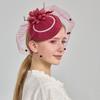Top Hat Hair Accessories Faux Pearls Feather Flower Veil Decor Dance Headdress Fascinator Headpiece Fashion Accessory