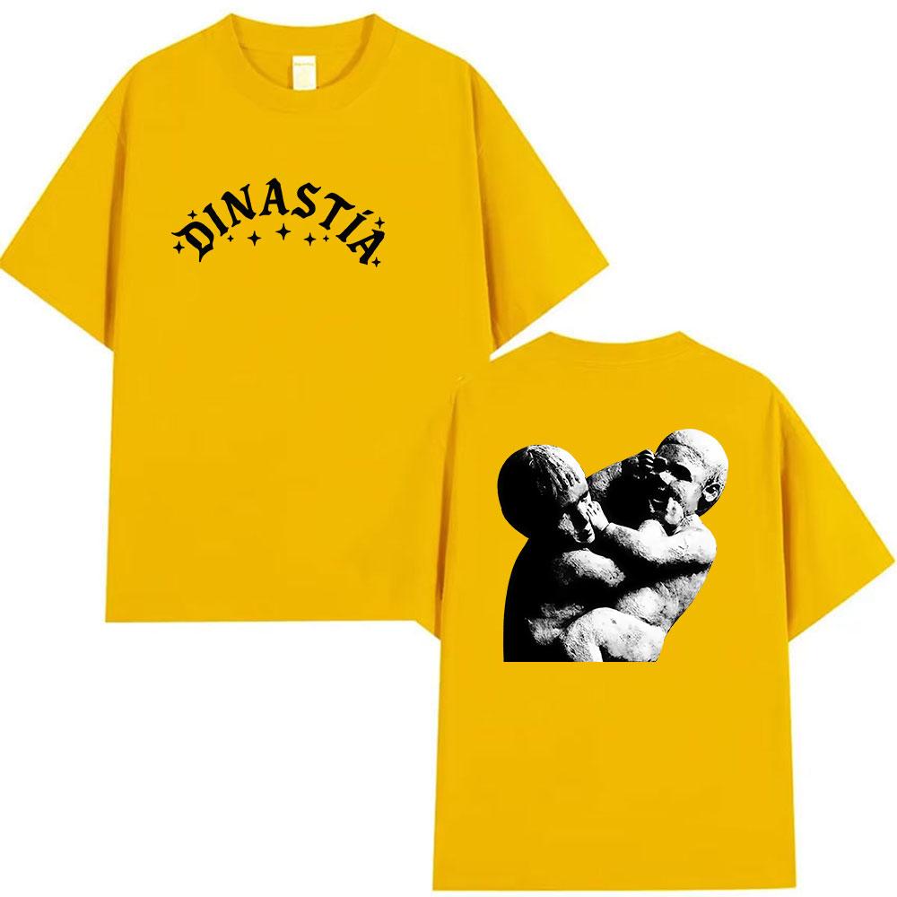 Peso Pluma Dinastia Tour 2026 Print T Shirt Unisex's Hip Hop Pop Music Short Sleeve T-shirts Unisex 100% Cotton T-shirt Streetwear