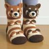 3D Animal Knitted Socks Handmade Sloth Highland Cow Doll Crew Socks Cute Warm Thick Floor Socks Gift for Birthday Festival